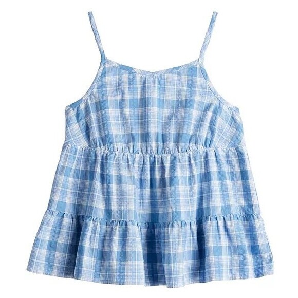 SO Other - Girl's 14/16 XL Babydoll Cami Tank Top SO Blue NEW v-neck sleeveless ruffled